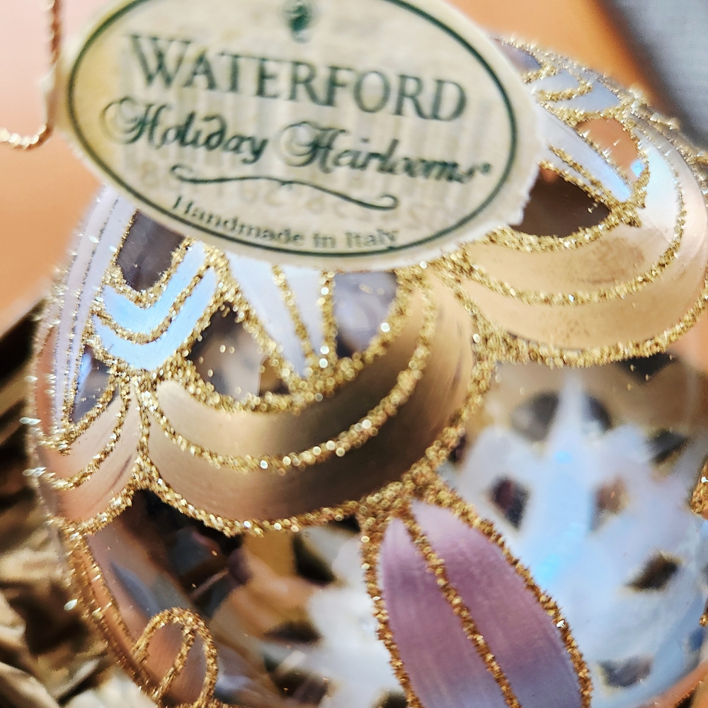 NEW Waterford Gold and Silver Bauble Holiday Ornament 2000/2001